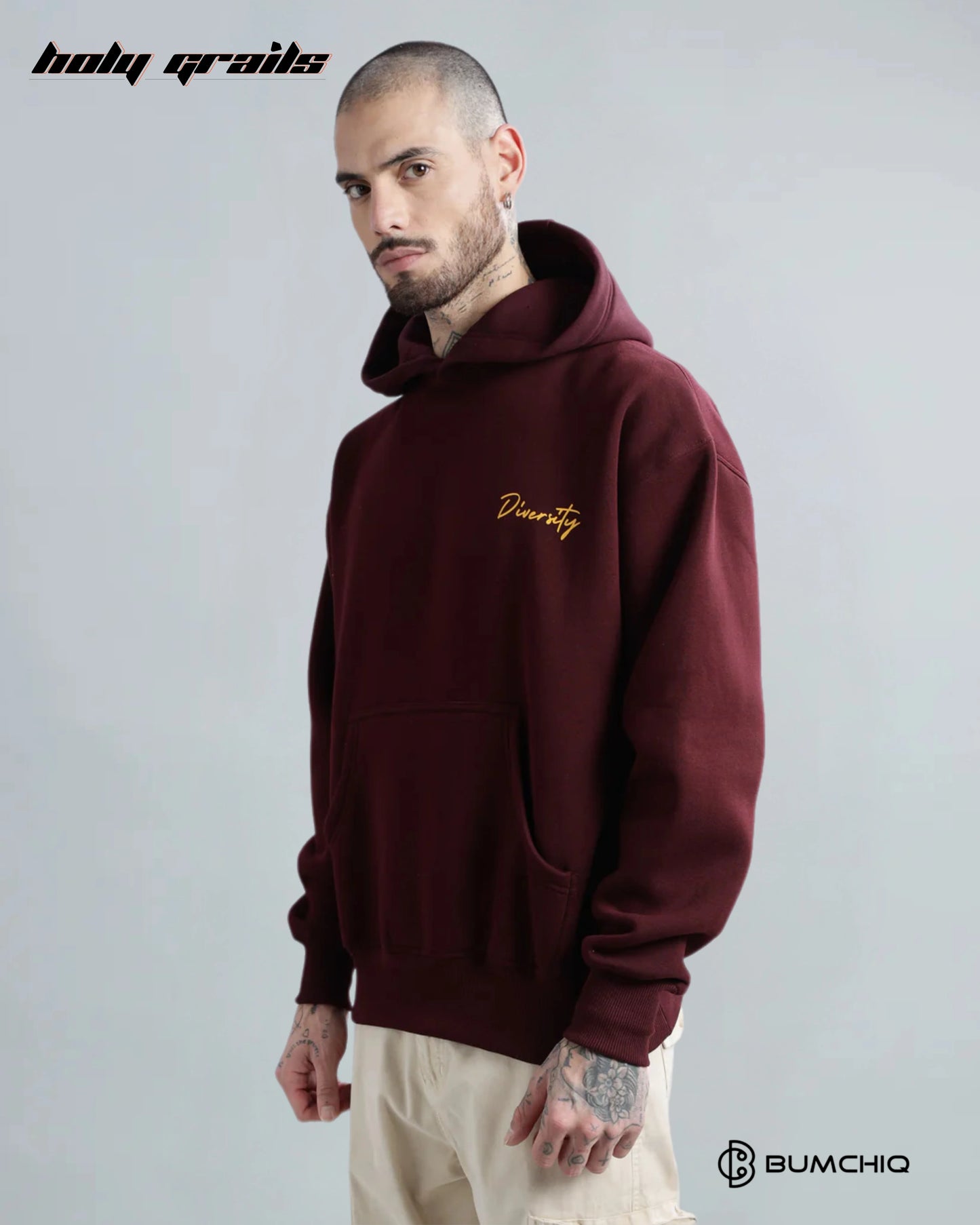 Diversity Maroon Hoodie HG x Bumchiq