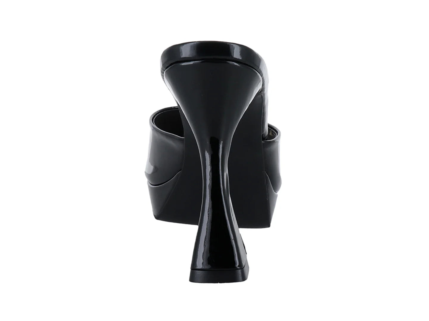 Zapatillas de Tacón Charol Negro Lady Paulina para Mujer