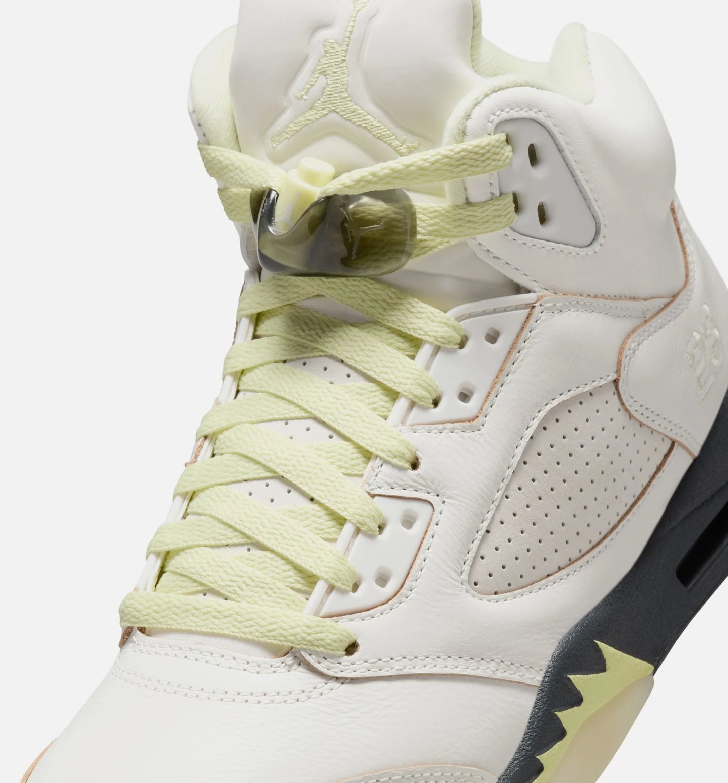 Air Jordan 5 Retro Luminous Green and Sail Womens Lifestyle Shoe Sail Luminous Green Anthracite Free Shipping
