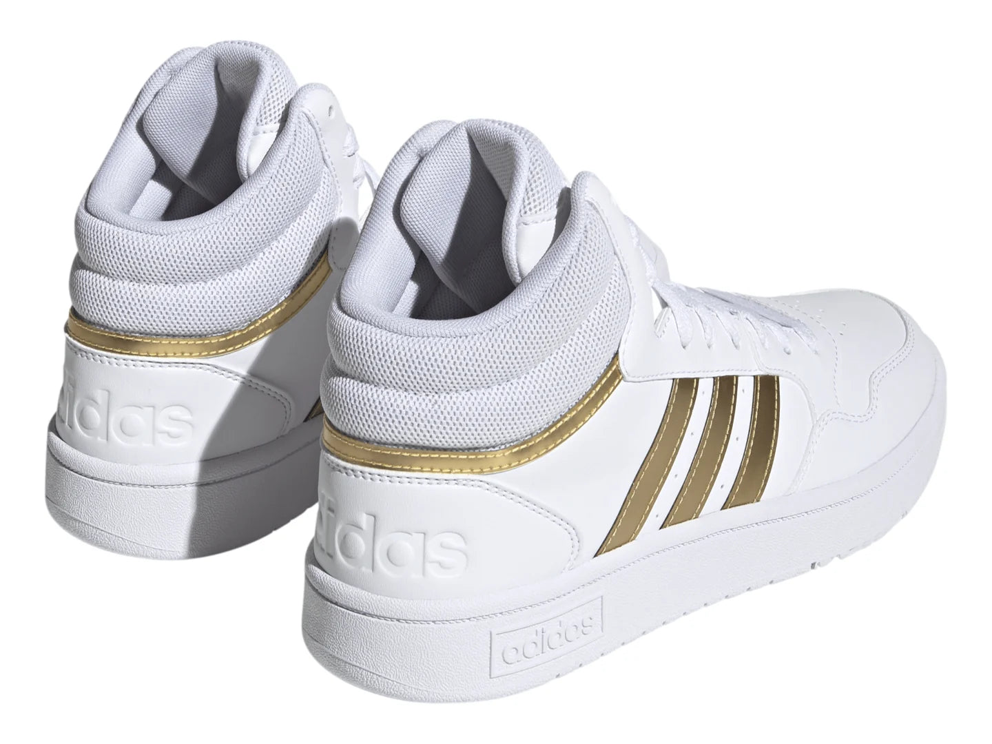 Tenis Adidas Hoops 30 Mid Blanco y Gris para Mujer