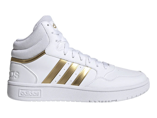Tenis Adidas Hoops 30 Mid Blanco y Gris para Mujer