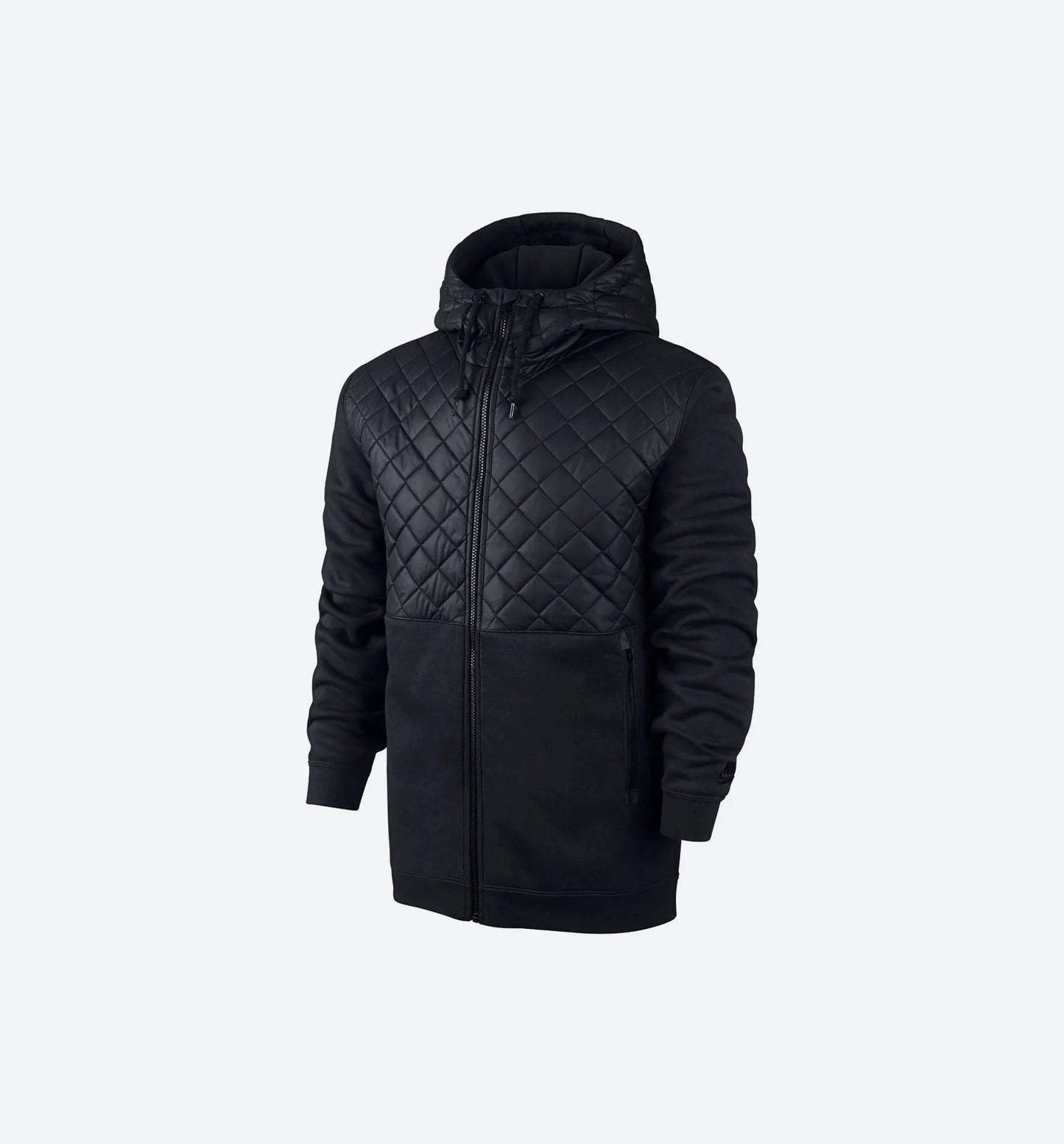 Winterized Fleece Full Zip Hoodie Mens Jacket Black