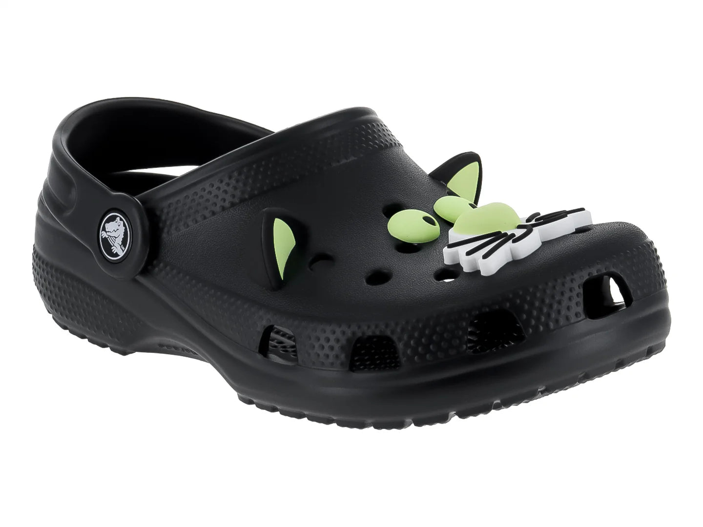 Crocs Classic Glow Black Cat Clogs Negro para Niño