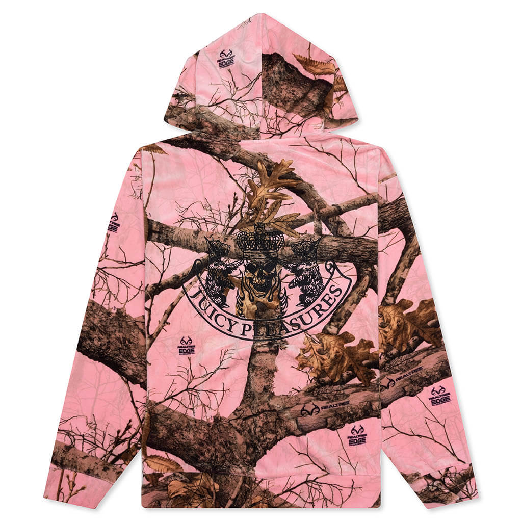 Pleasures x Juicy Couture Realtree Velour Hoodie Pink Edge