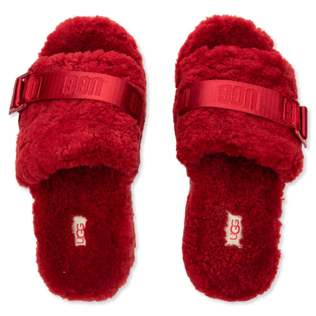 Womens Fluffita Slipper Ribbon Red