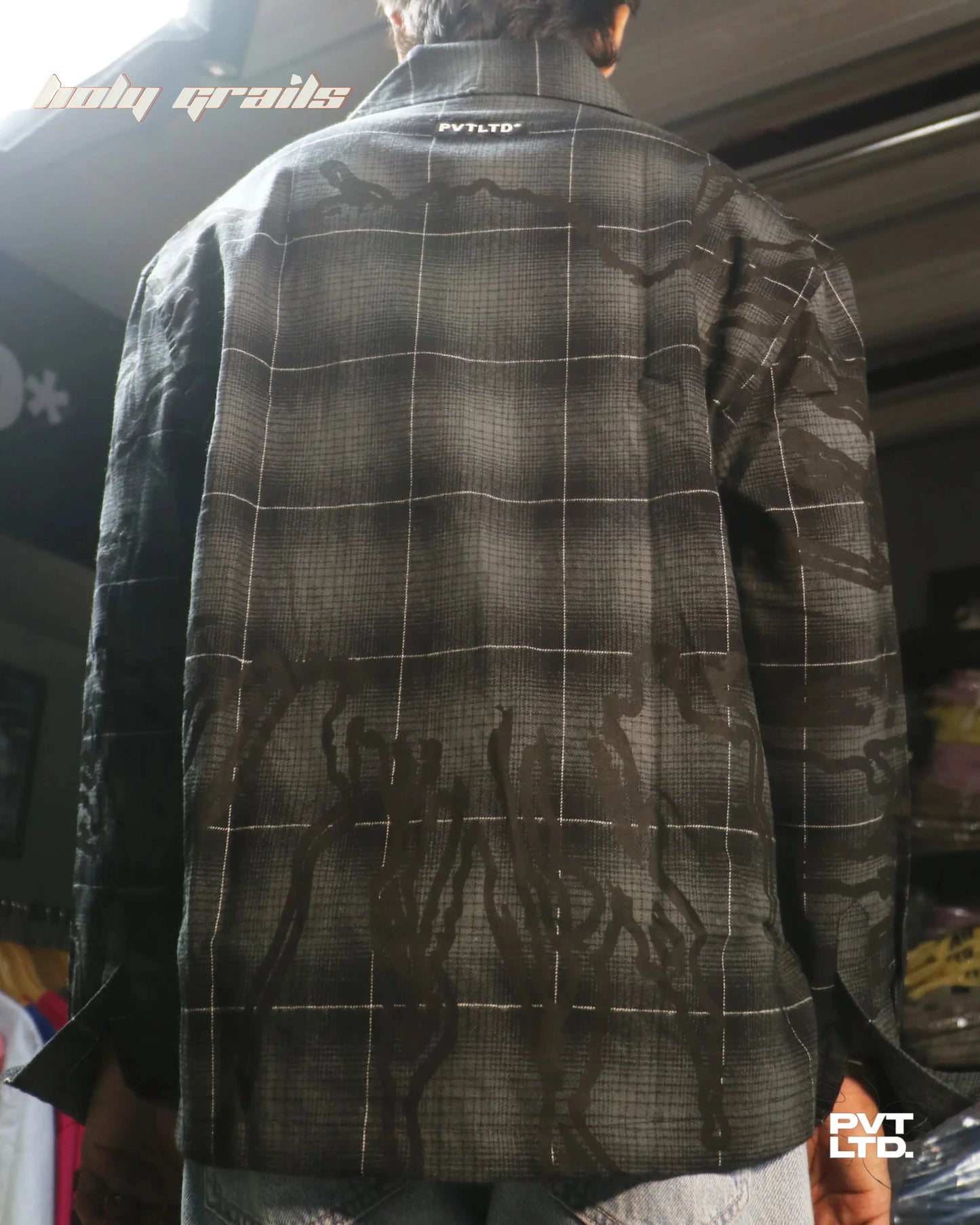 Trinetra Flannel I Black Shirt HG x Pvt Ltd