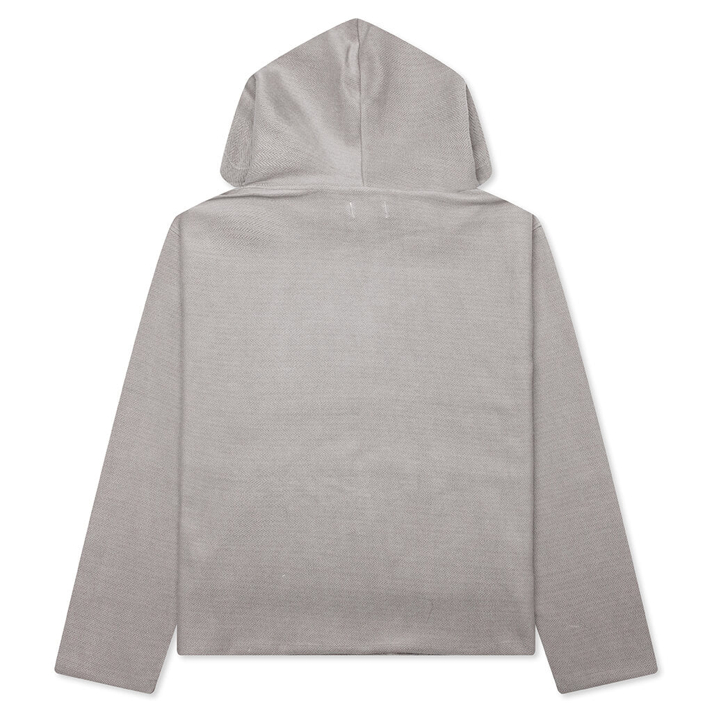 Race Herringbone Hoodie Stone