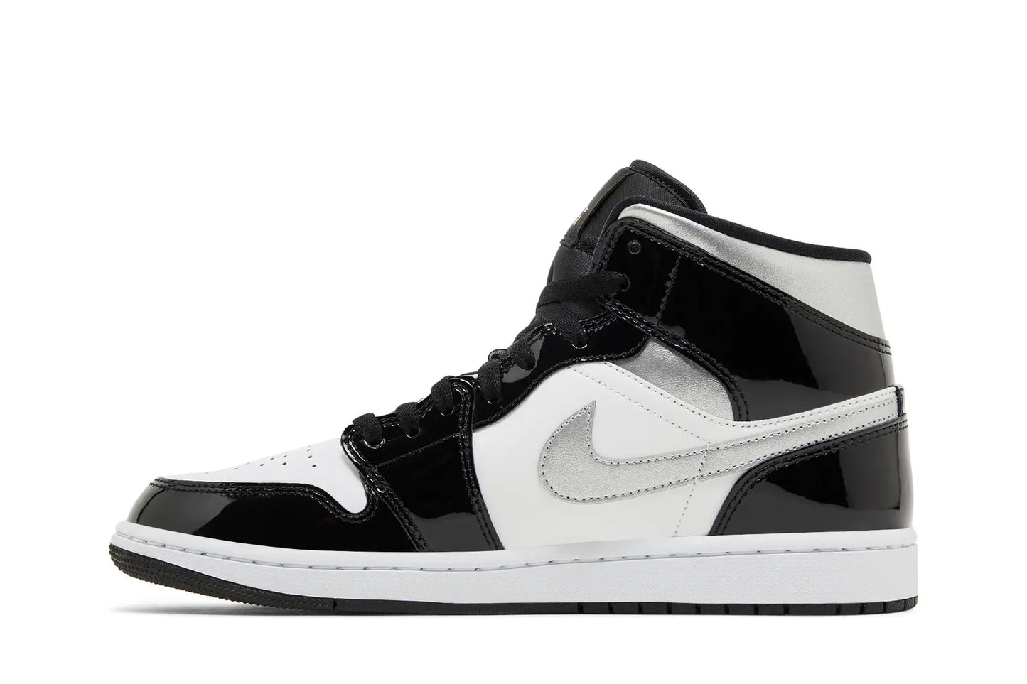 Jordan 1 Mid SE Black White Metallic Silver