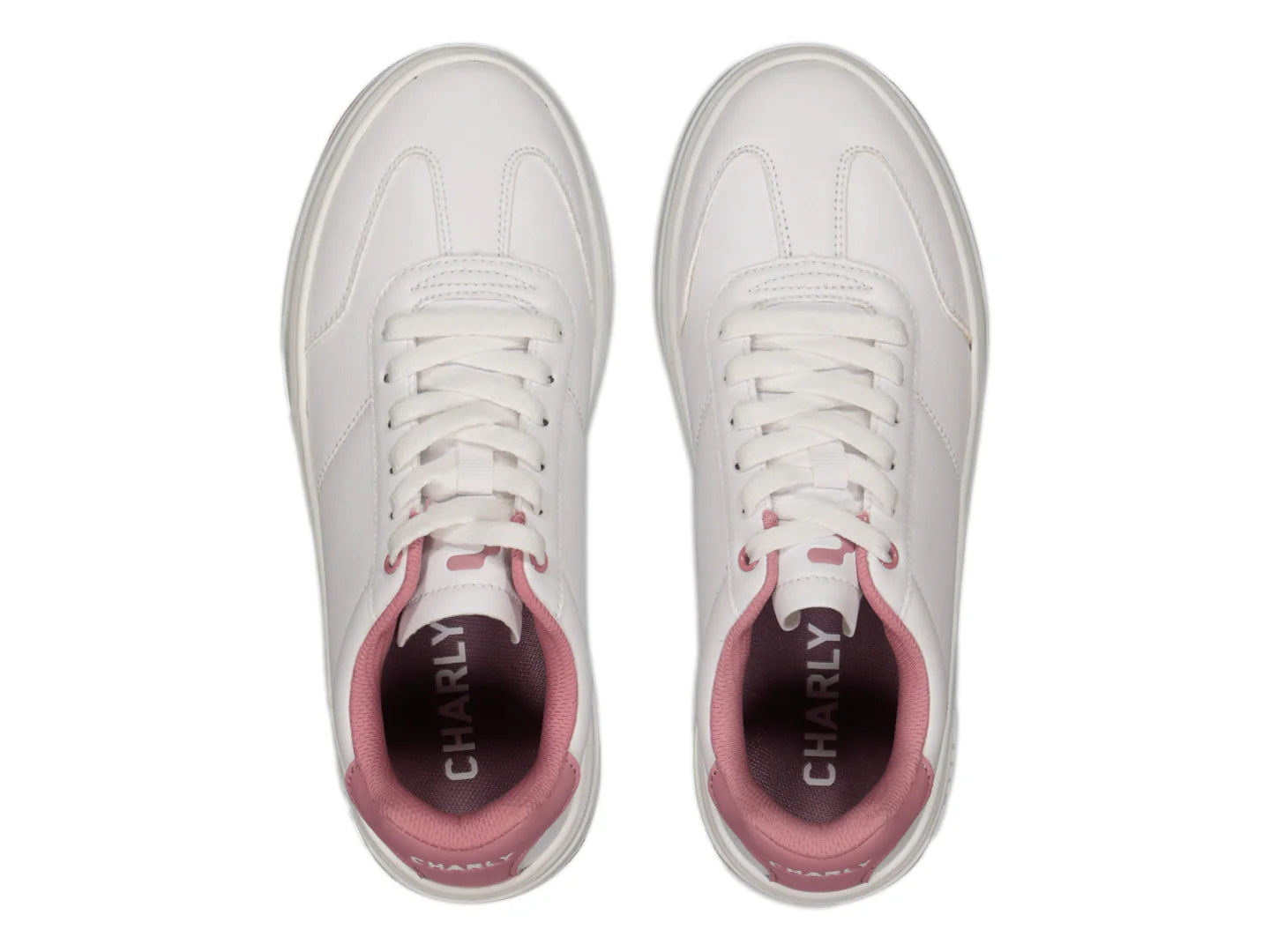 Tenis Charly Classic Blanco con Rosa y Café para Mujer