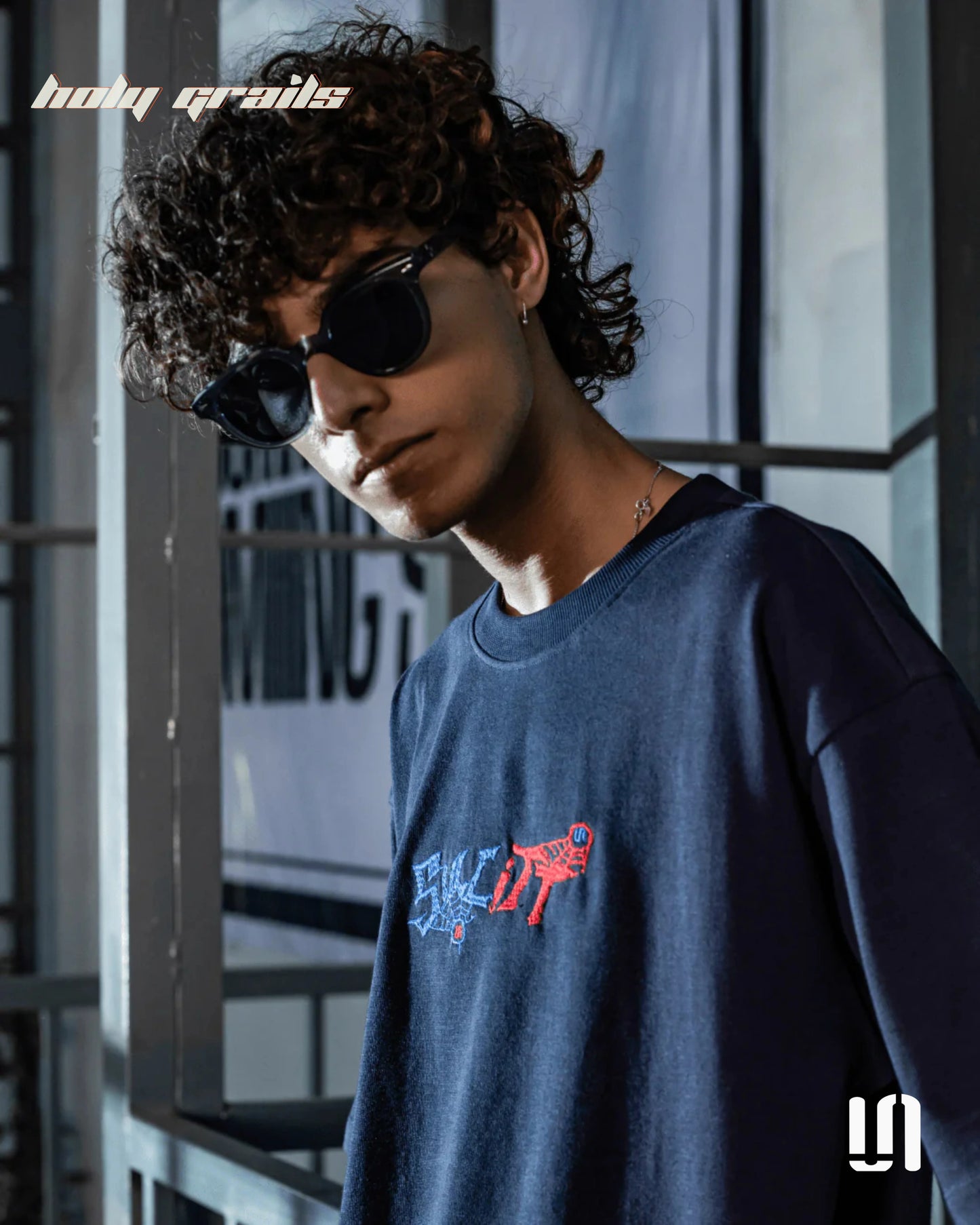 Webbed Up Navy Blue Tee HG x Sullitt