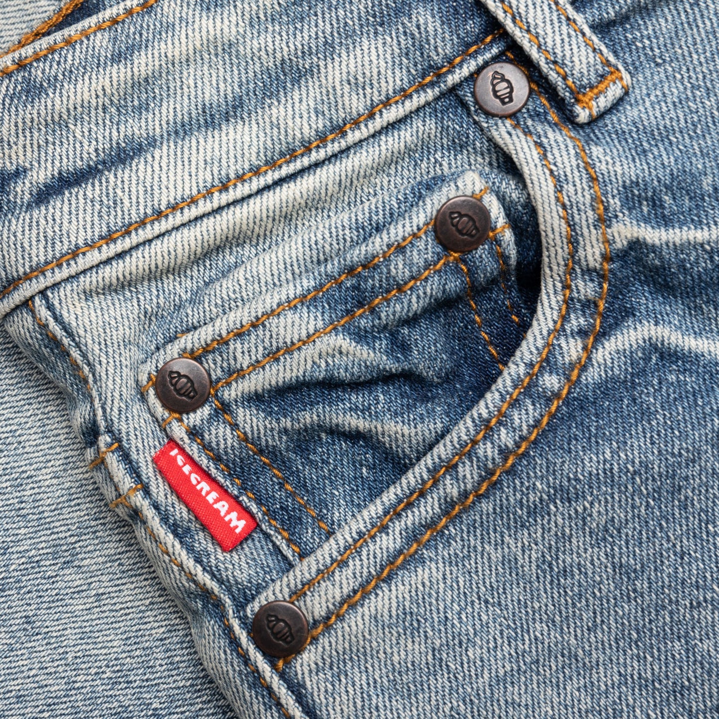 Kids Pow Jean Shorts Blue Chocolate