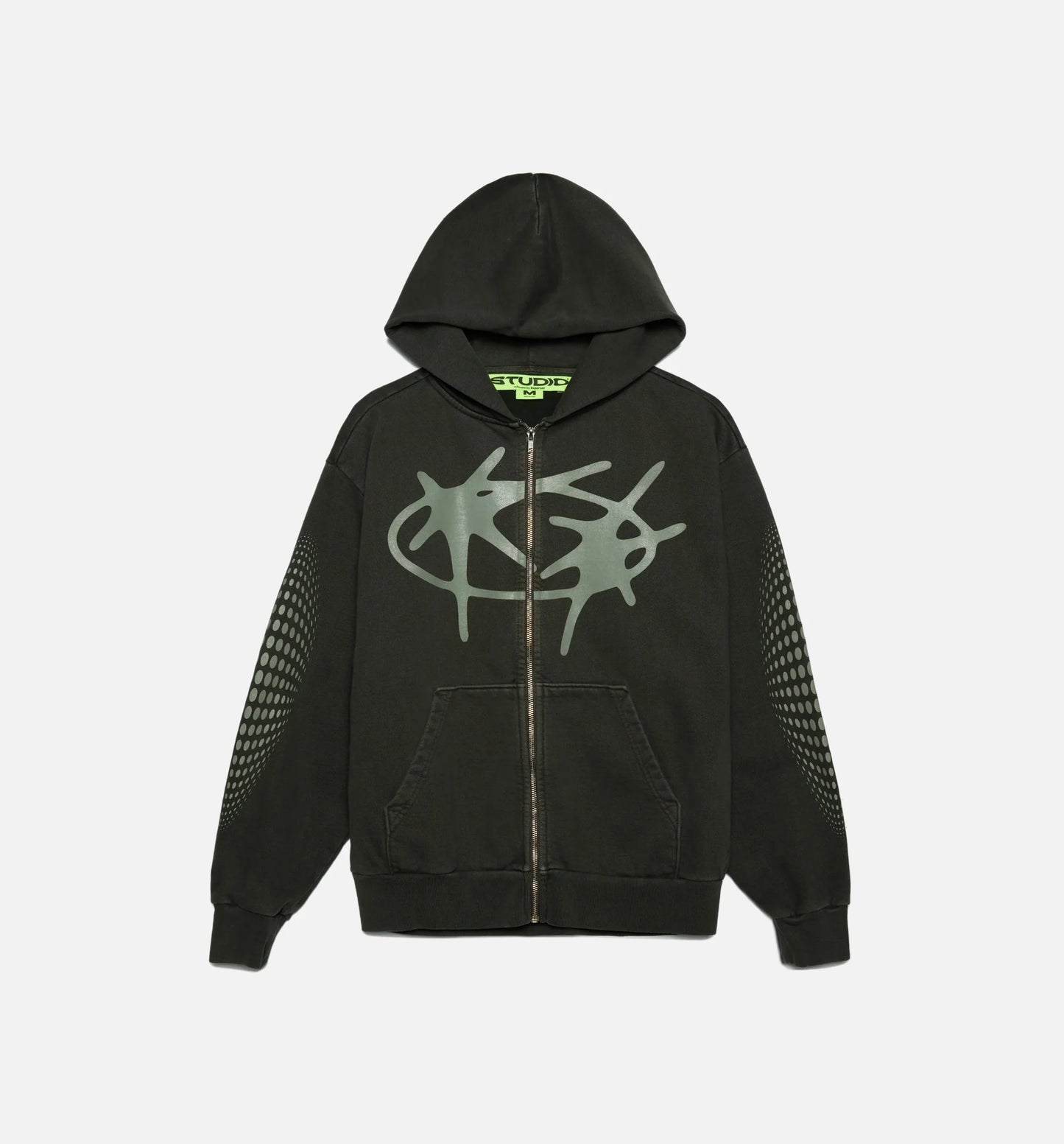 Studio Star Zip Up Mens Hoodie Black