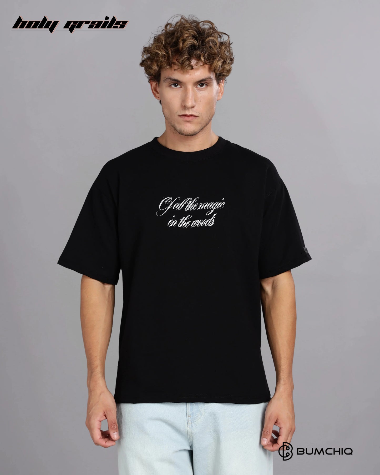 Deer Black Oversize Tee HG x Bumchiq