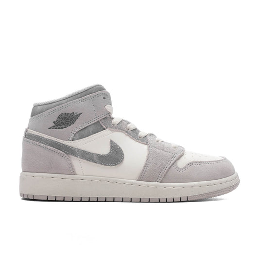 Air Jordan 1 Mid SE GS Neutral Grey Smoke Grey Sail