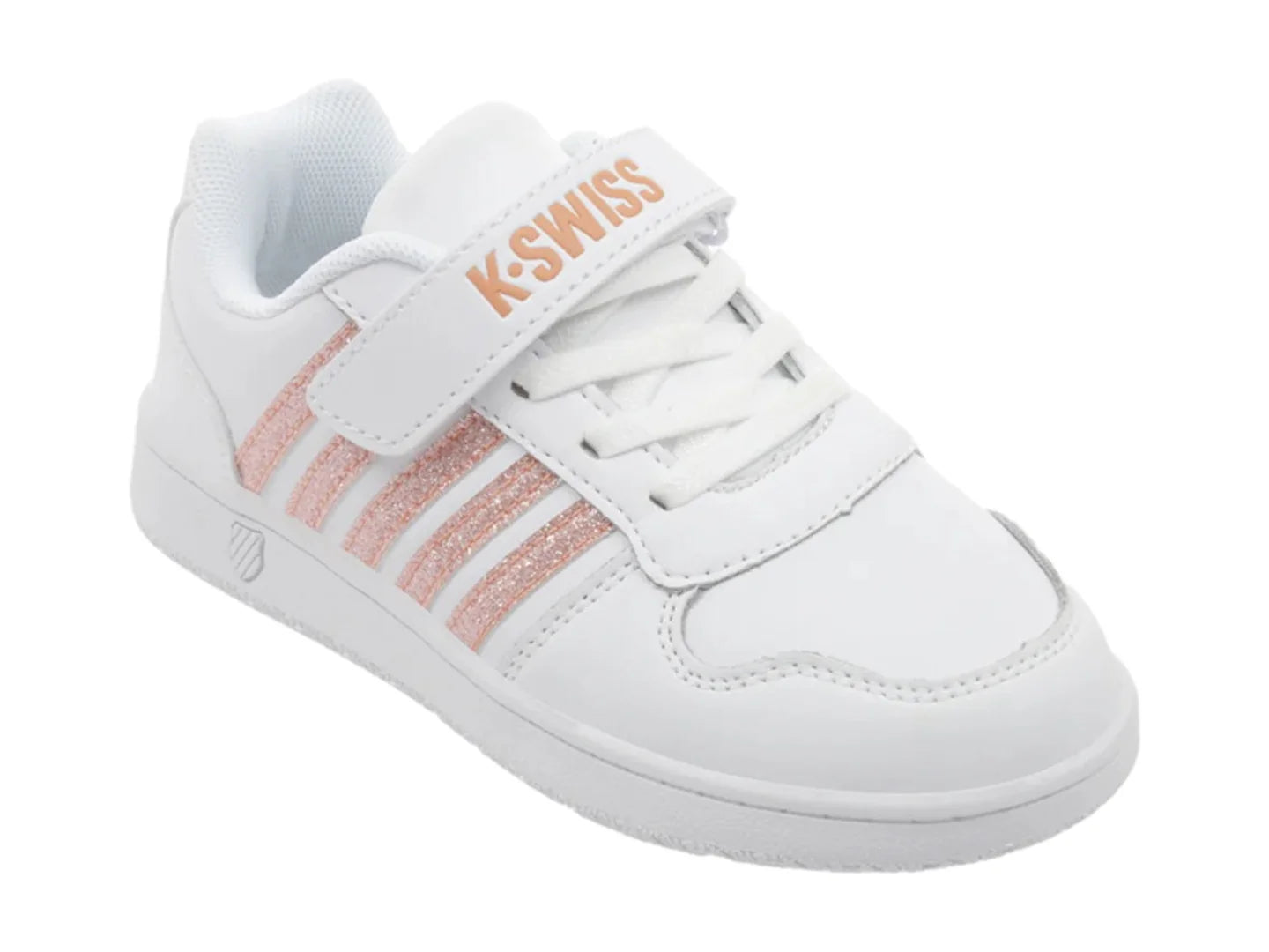 Tenis K Swiss Mike Blanco y Oro Rosa para Niña