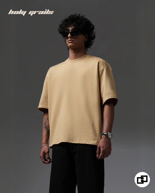 Not So Basic Beige Oversize Tee HG x Grey Hound Clothing