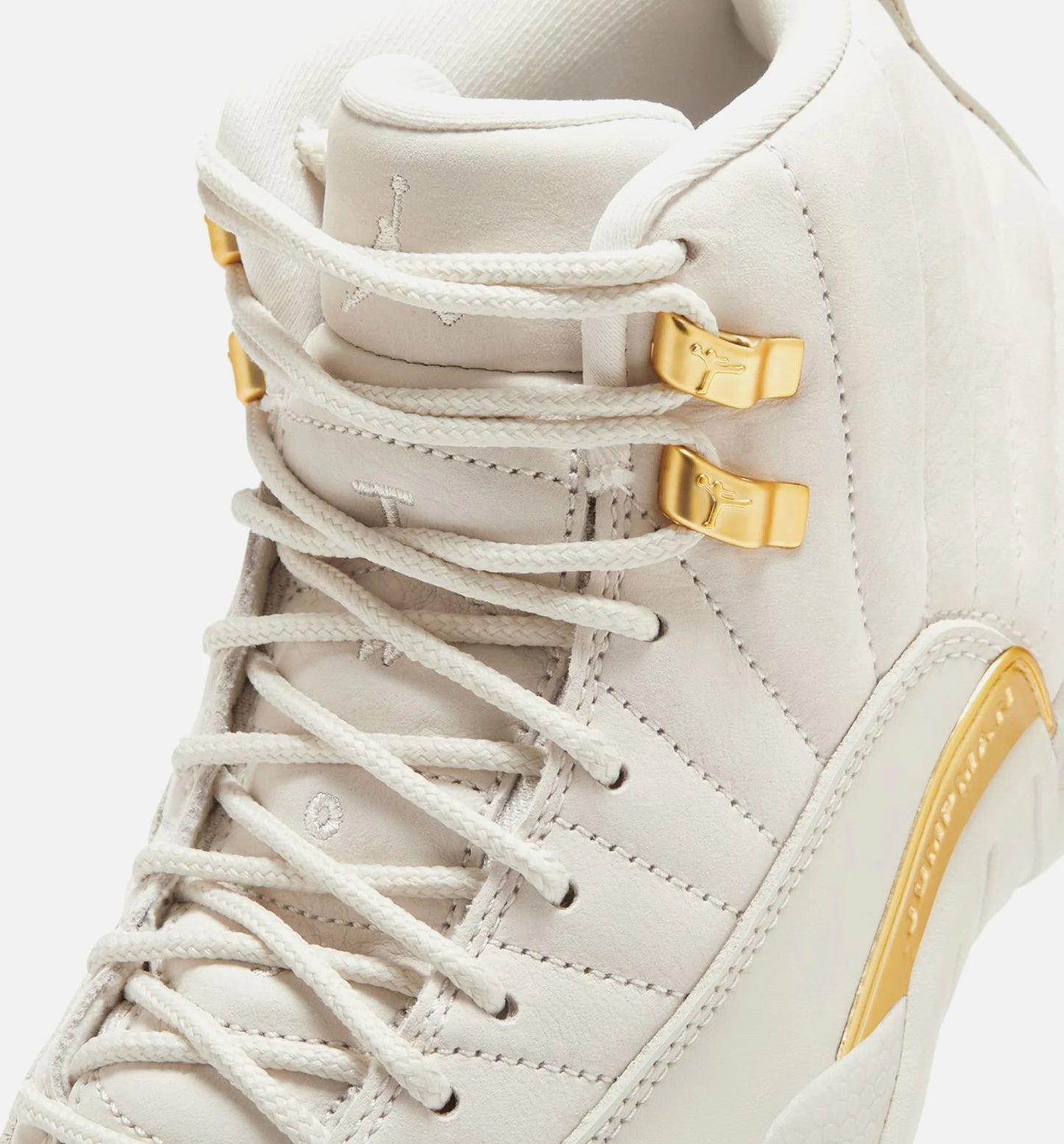 Air Jordan 12 Retro Phantom Womens Lifestyle Shoe Phantom Metallic Gold White