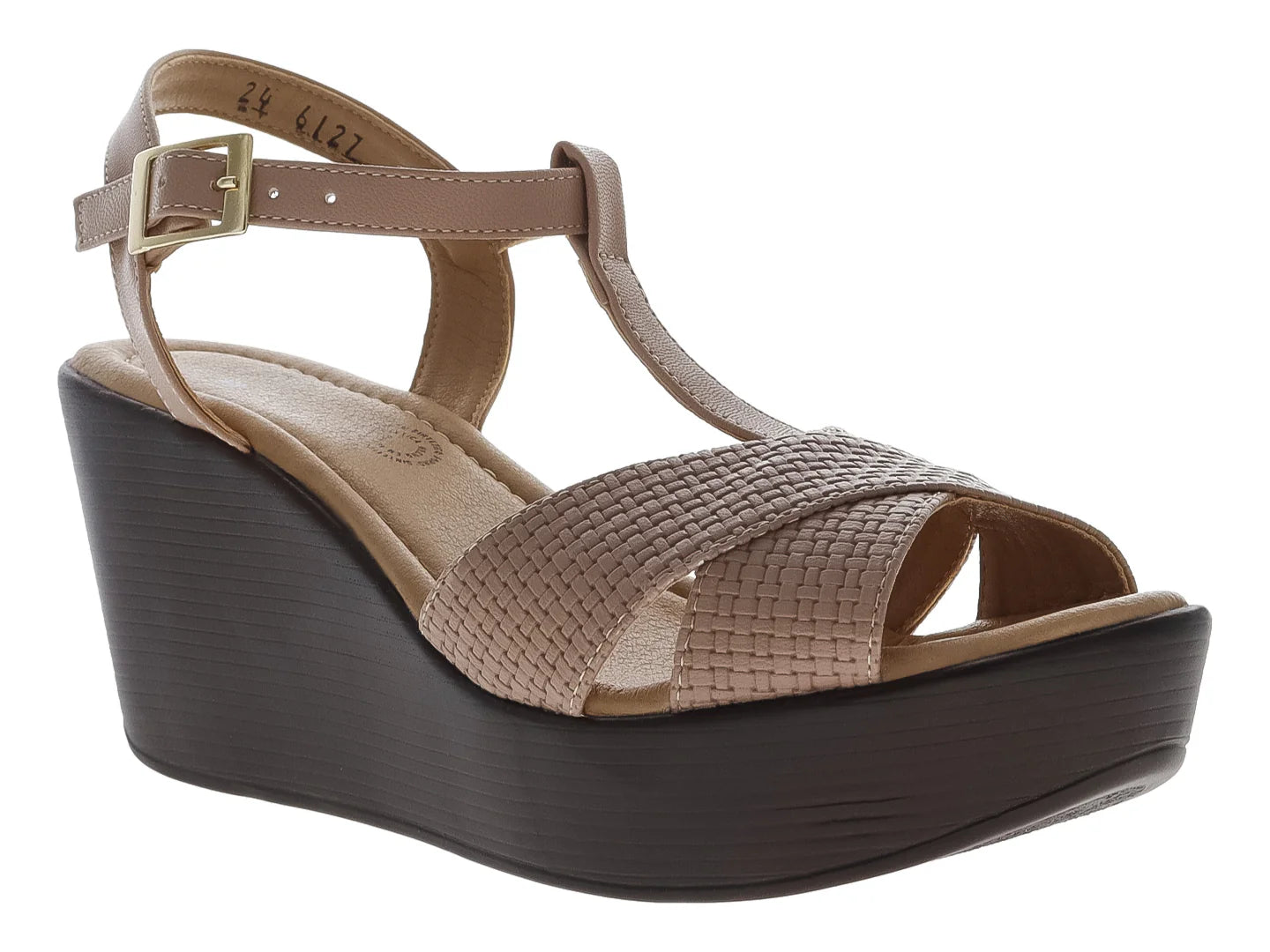 Sandalias de Plataforma Luna Rosa Color Maquillaje para Mujer