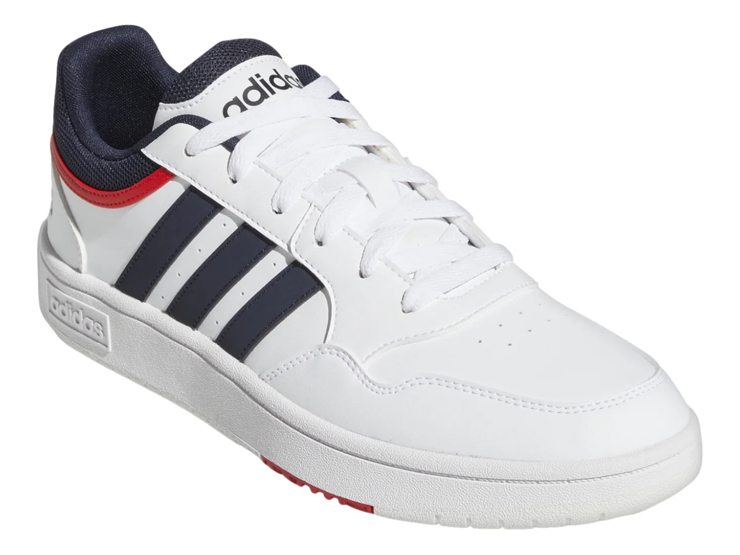 Tenis Adidas Hoops 30 Blanco Azul y Rojo para Hombre