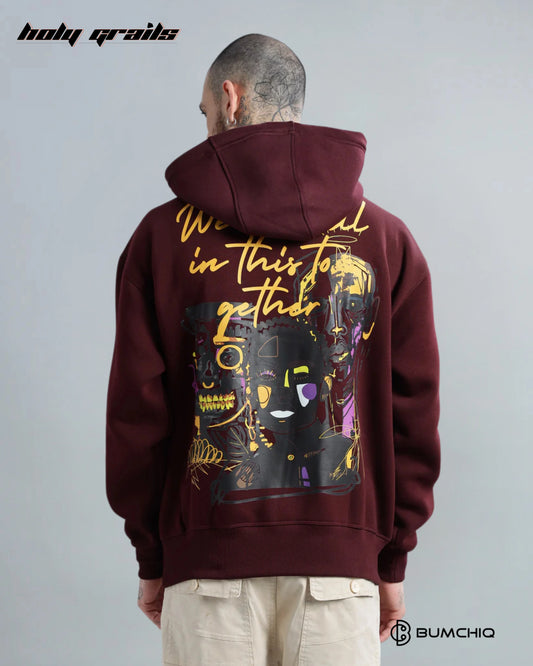 Diversity Maroon Hoodie HG x Bumchiq