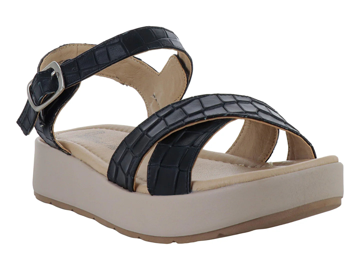 Sandalias Suave Caminar Negro para Mujer