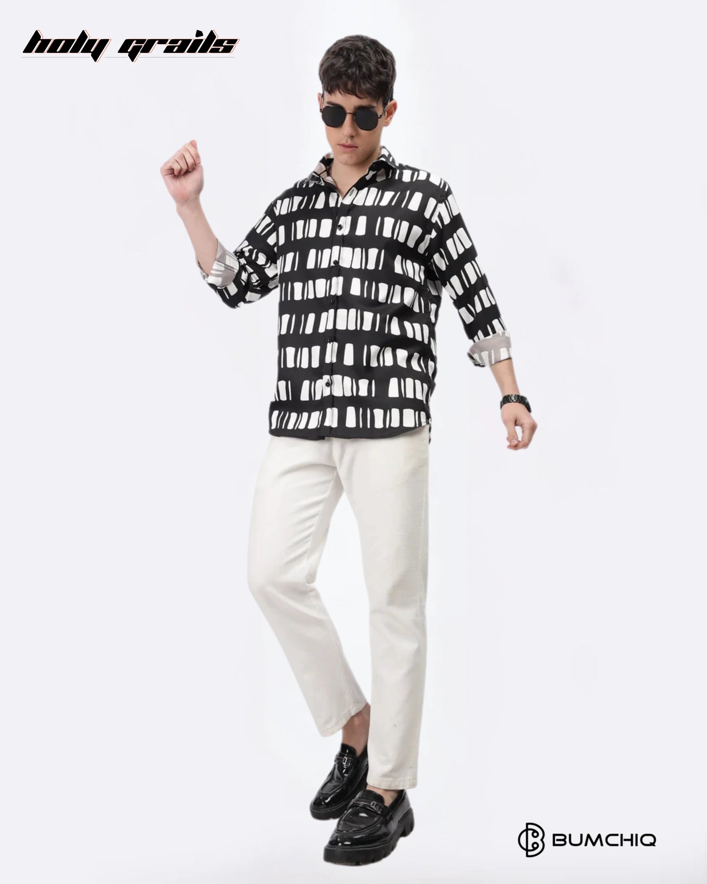 White Box Abstract Black Shirt HG x Bumchiq