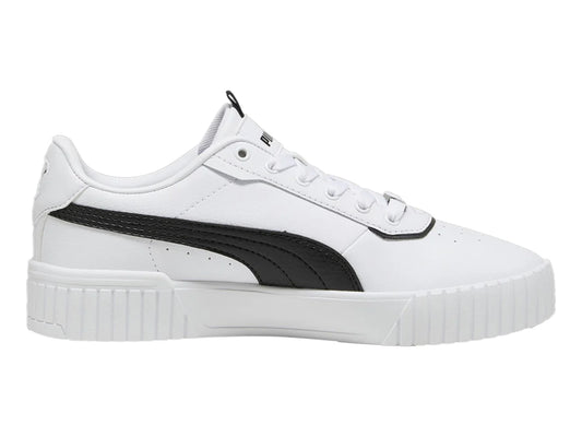 Tenis PUMA Carina 20 Lux Blanco y Negro para Mujer