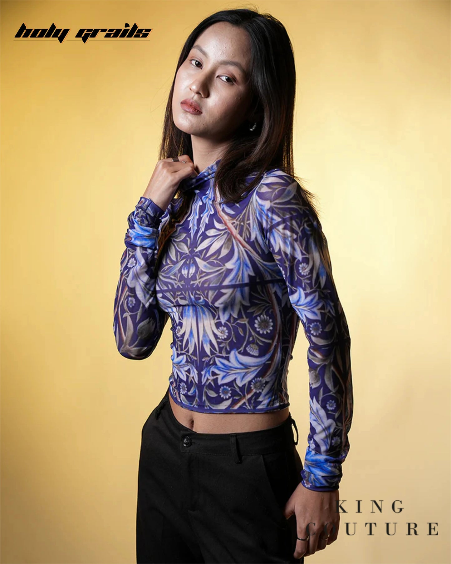 Blue Tulip Full Sleeve Top HG x King Couture