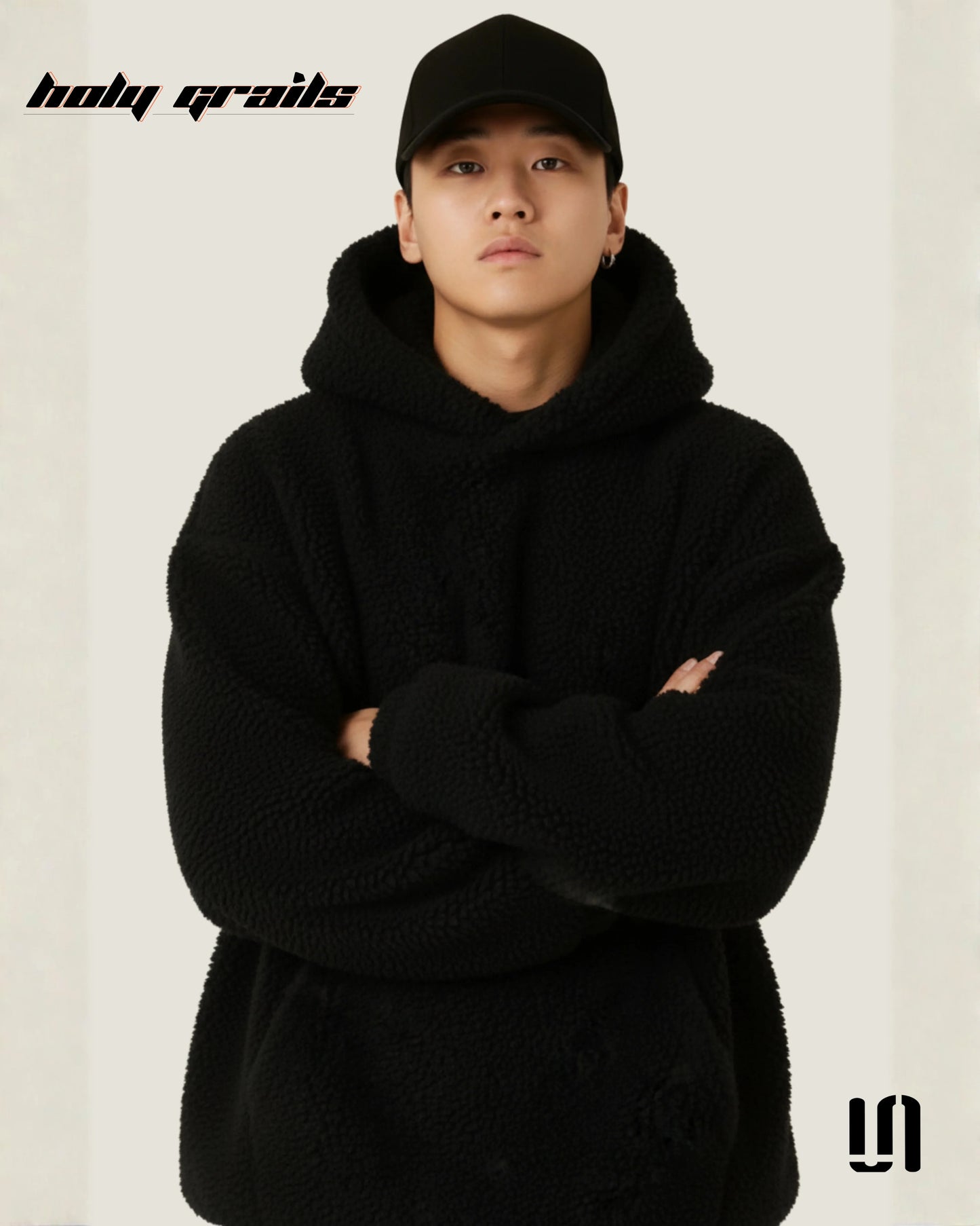 Sherpa Furr Black Hoodie HG x Sullitt
