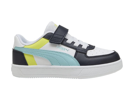 Tenis PUMA Caven 20 Block Blanco y Azul para Niño