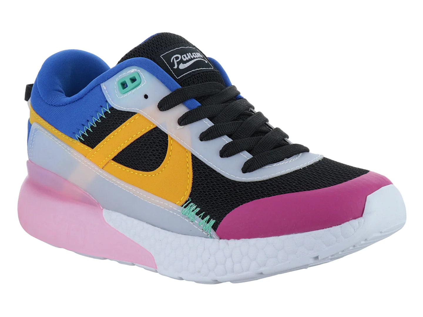 Tenis Panam Negro y Fucsia para Mujer
