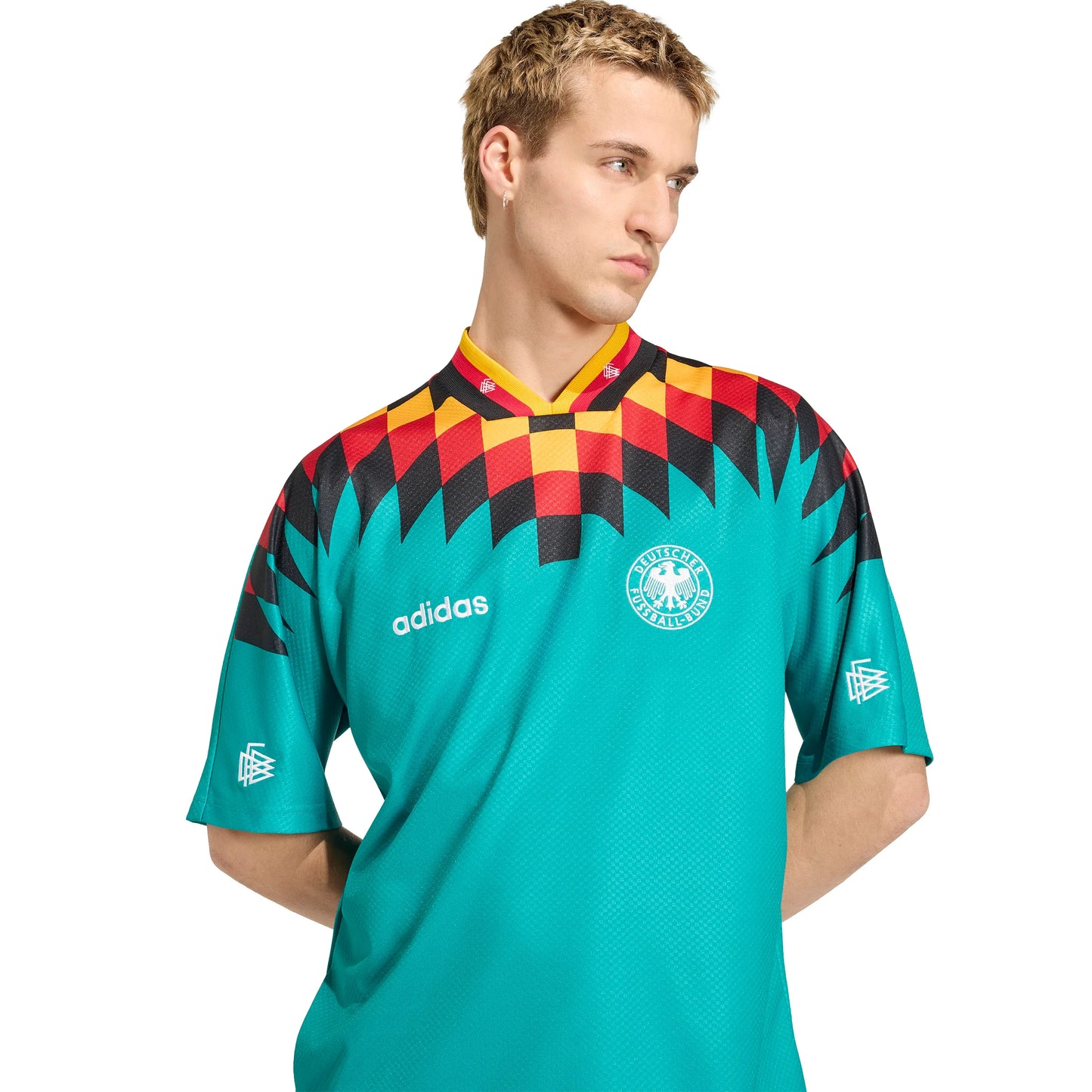 adidas Germany Away 1994 Mens Soccer Jersey Green Black Red