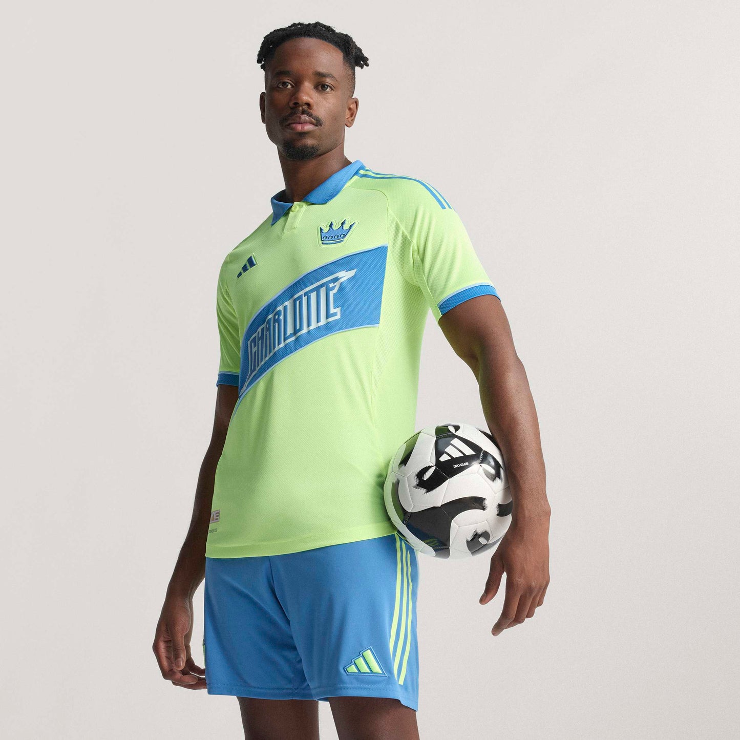 adidas Mens Charlotte FC Third Authentic Soccer Jersey 25 26 Yellow