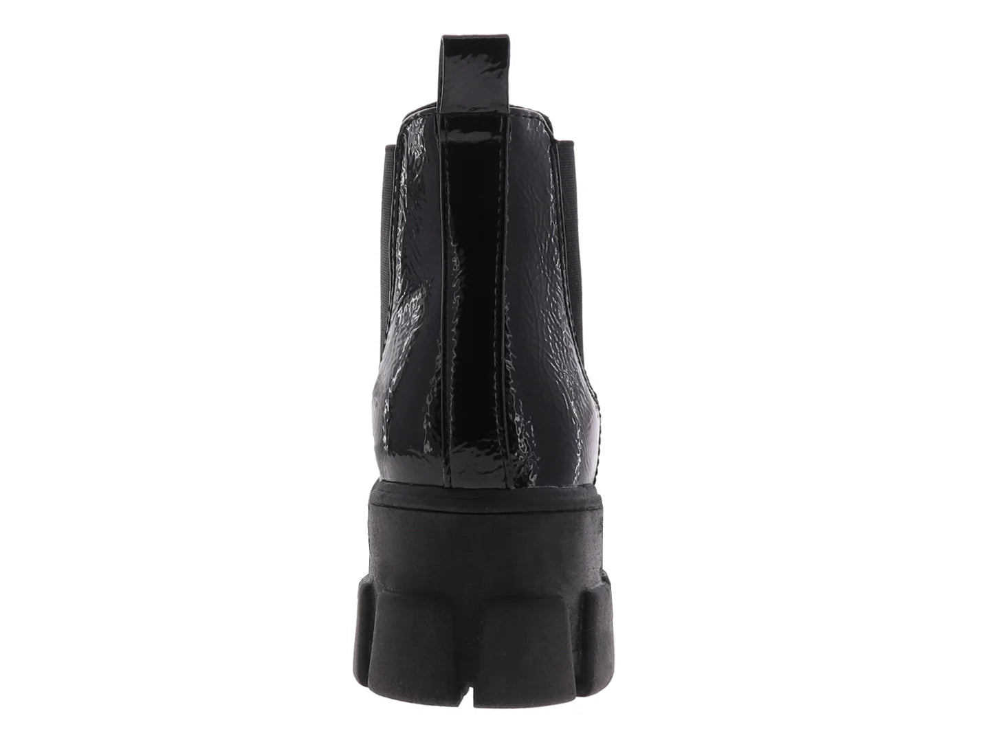 Botines Nomadas Negro Charol Arrugado para Mujer