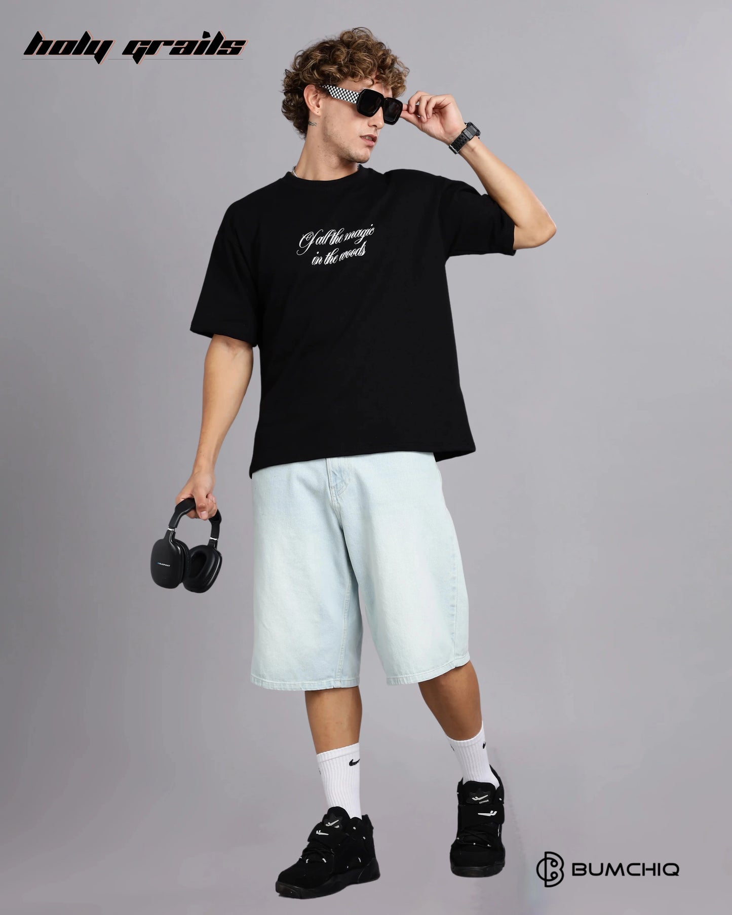 Deer Black Oversize Tee HG x Bumchiq