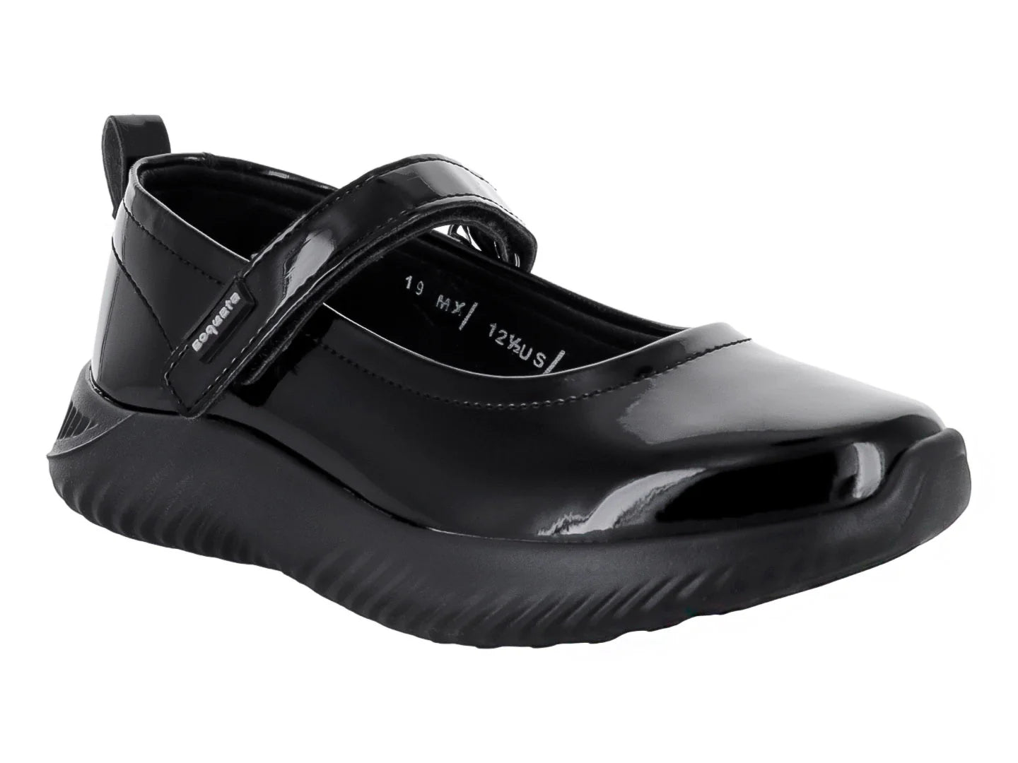 Zapatos Coqueta de Charol Negro para Niña