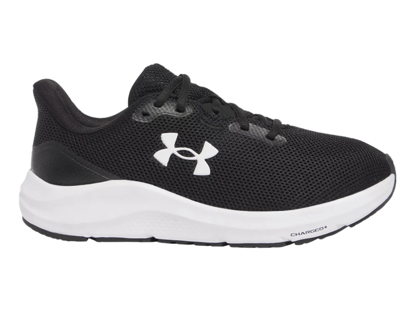 Tenis Under Armour Charged Pursuit 4 Negro y Blanco para Mujer