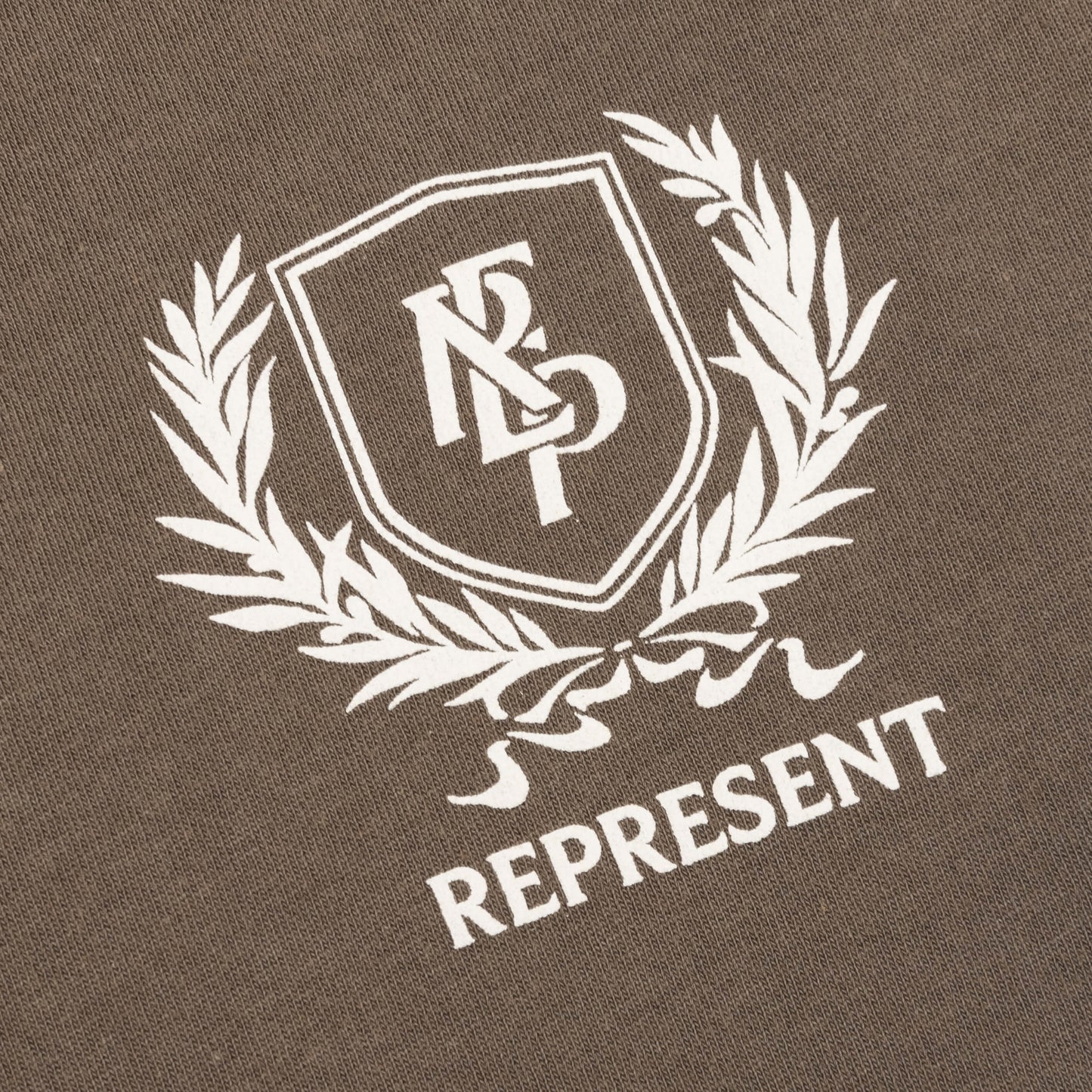 Crest T Shirt Dark Taupe