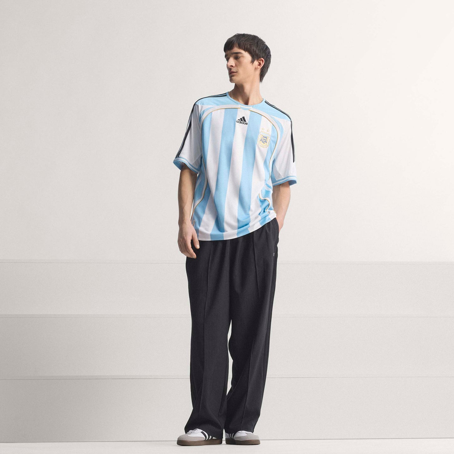 adidas Argentina Home Mens Soccer Jersey 2006 White Blue