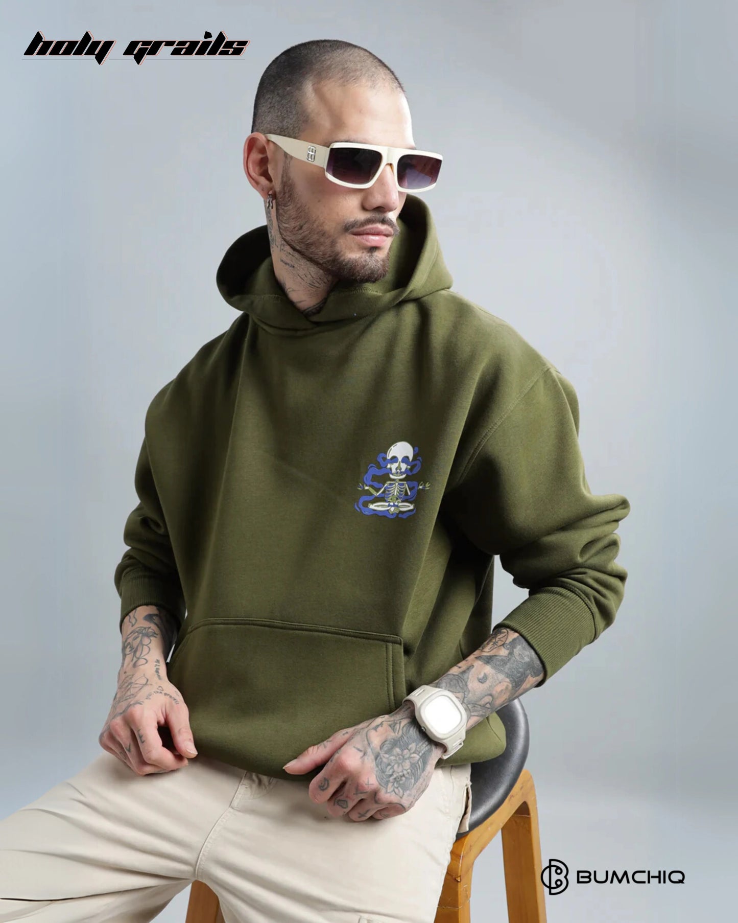 Dope Olive Green Hoodie HG x Bumchiq