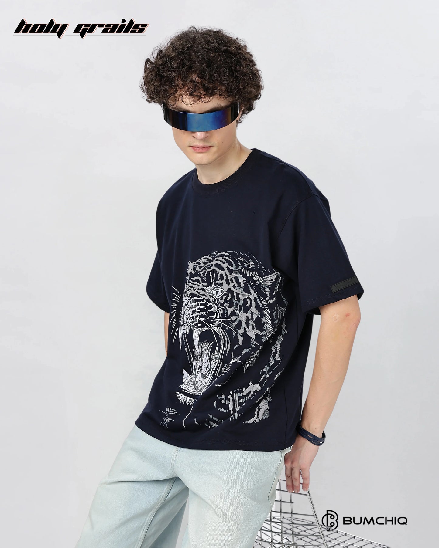 Tiger Roar Black Oversize Tee HG x Bumchiq