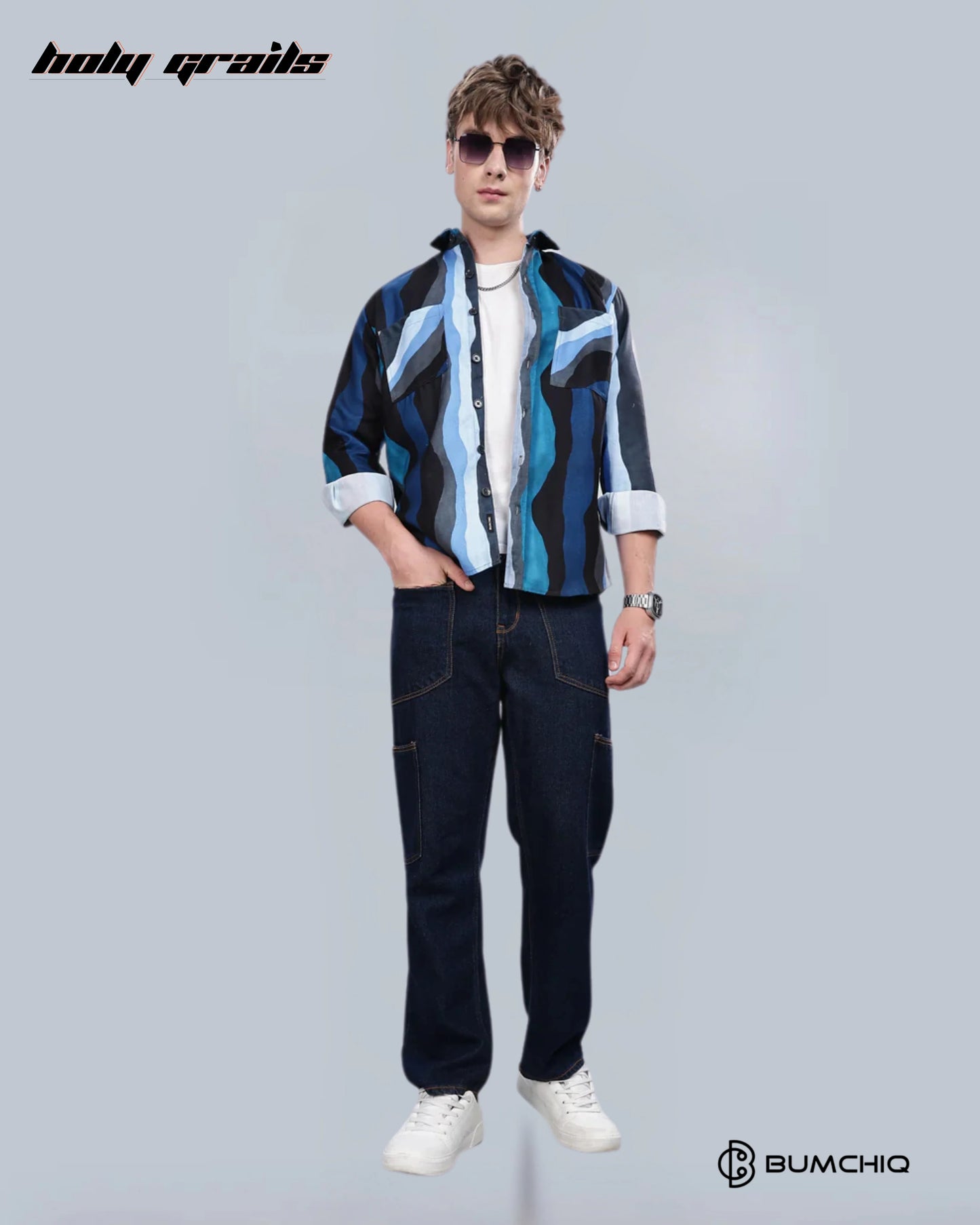 Blue Wavy Overshirt HG x Bumchiq