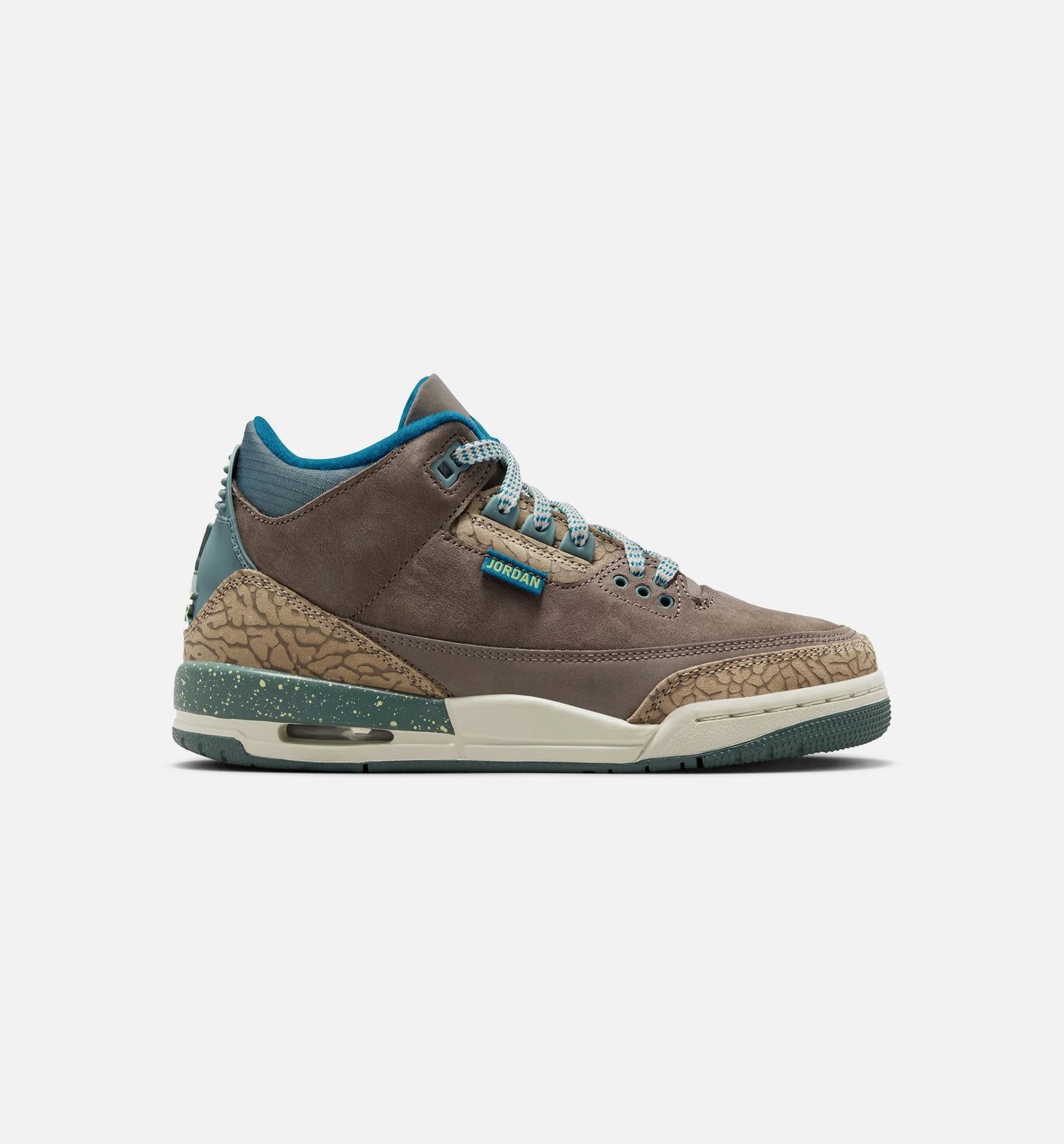 Air Jordan 3 Retro Olive Grey Grade School Lifestyle Shoe Olive Grey Green Abyss Khaki Sea Glass