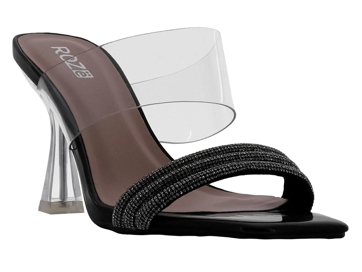 Sandalias de Tacón Roze Negro para Mujer