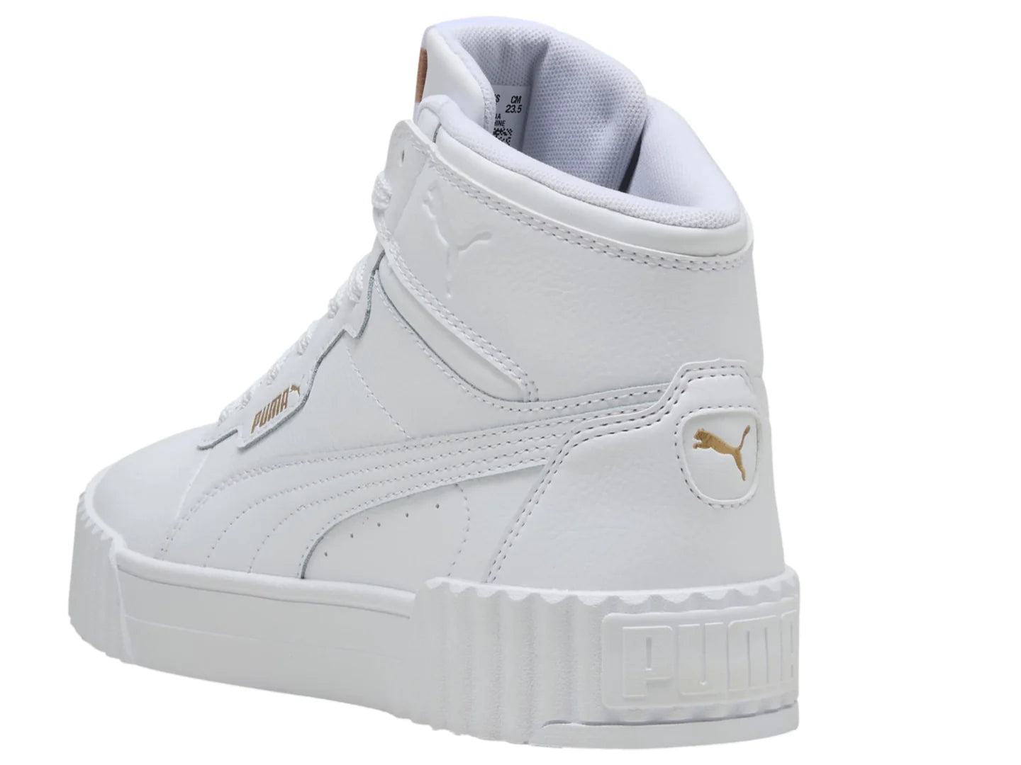 Tenis Puma Carina 30 Blanco y Oro para Mujer