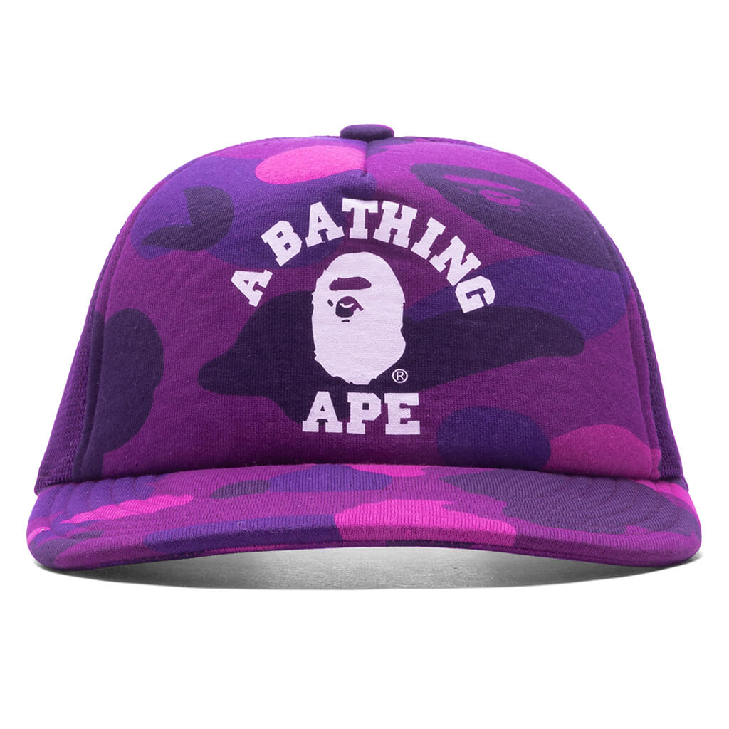 Color Camo College Mesh Cap Purple