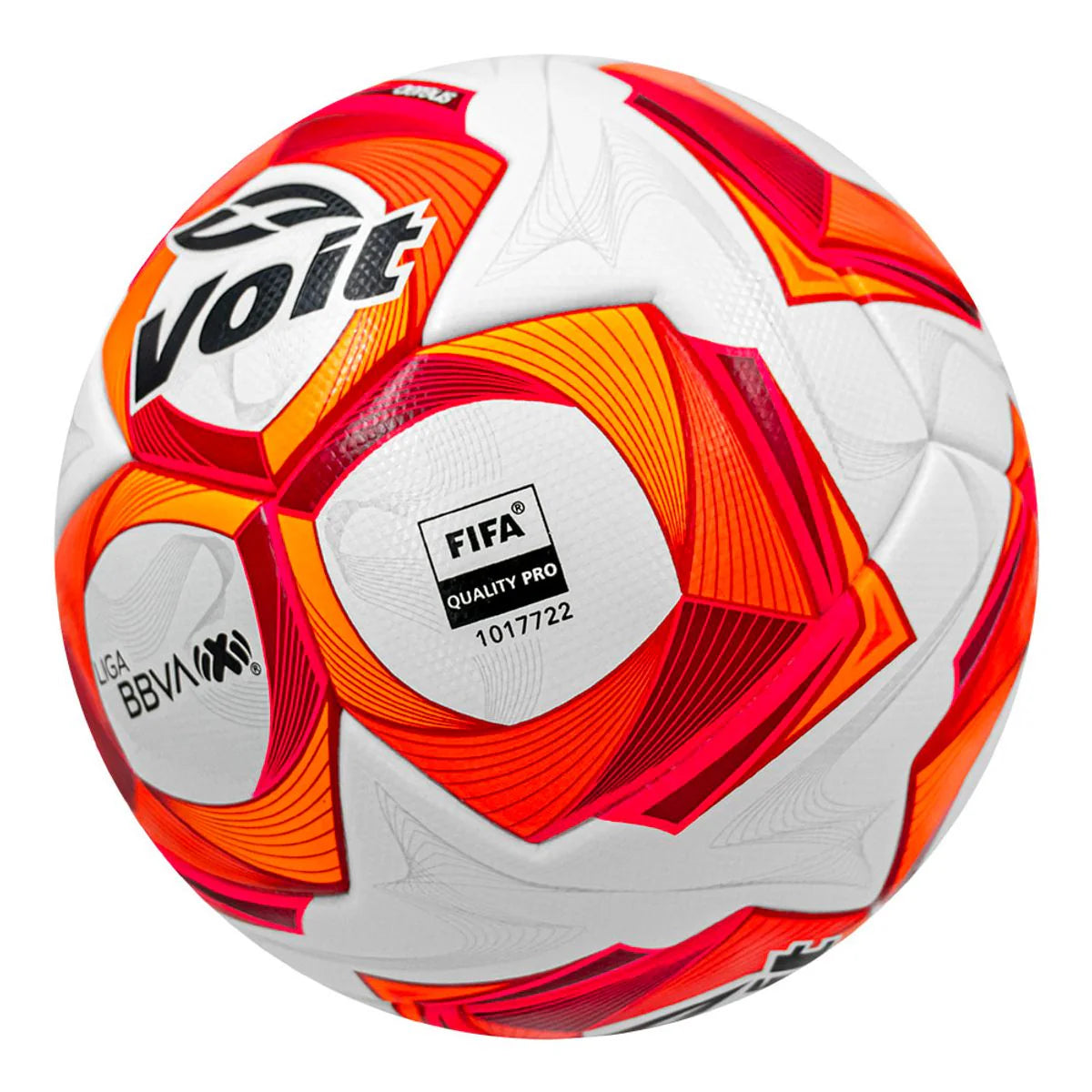 Voit AEREUS Liga MX Opening 2025 Quality FIFA Pro Soccer Ball White Red Orange