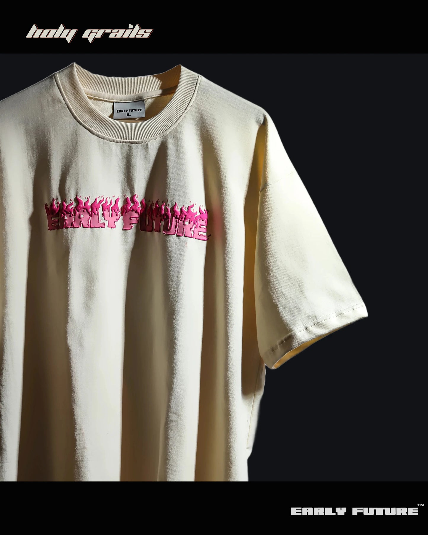 Not A Pink Panther Pale Cream Oversize Tee HG x Early Future