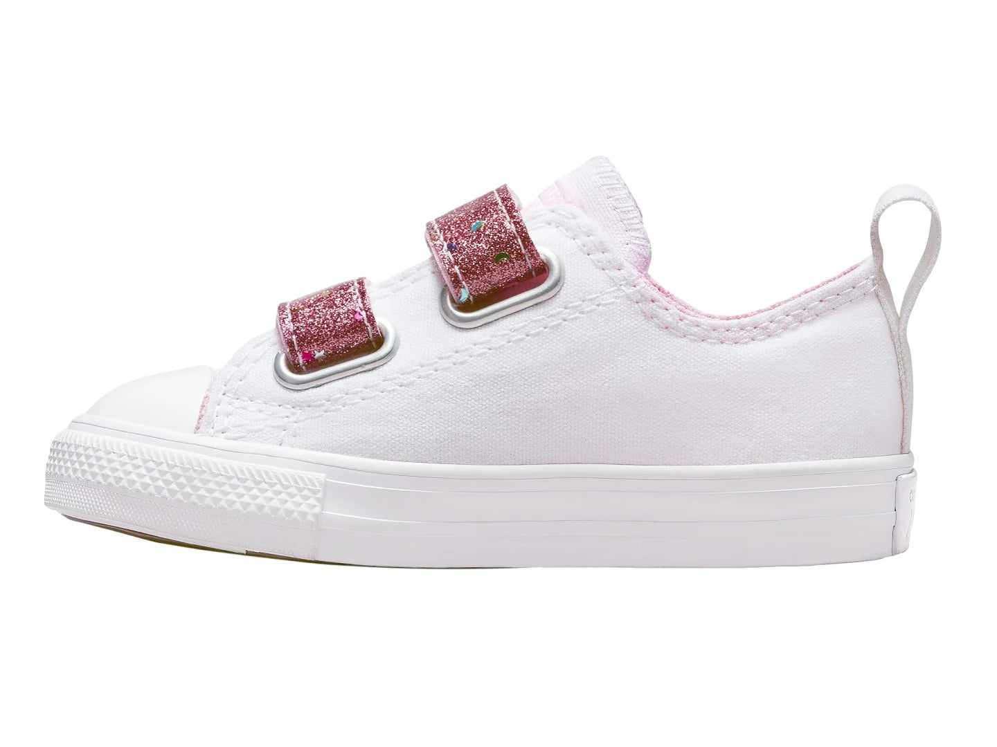Tenis Converse Chuck Taylor All Star Blanco y Rosa para Niña