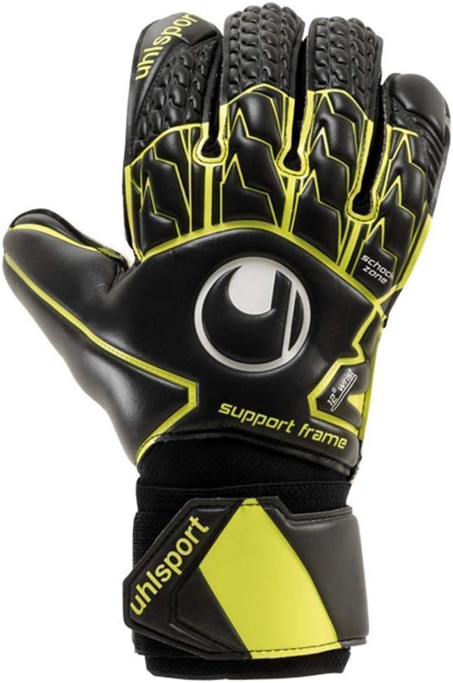 Uhlsport Kids Supersoft Goalkeeper Gloves Black Yellow